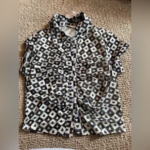 Checkered black and white Urban Outfitters crop top